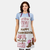 感謝と感謝と幸賛美せな感謝祭 | エプロン (着用した状態)