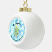 感謝と感謝と感謝賛美とパーソナライズされた セラミックボールオーナメント (右)