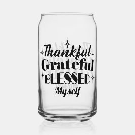 感謝と感謝と感謝賛美のきらめく贈 ガラス缶