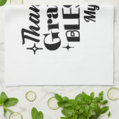 感謝と感謝と感謝賛美のきらめく贈 キッチンタオル (折り畳み)