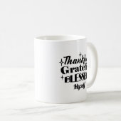 感謝と感謝と感謝賛美のきらめく贈 コーヒーマグカップ (正面右)
