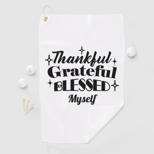 感謝と感謝と感謝賛美のきらめく贈 ゴルフタオル (インサイチュ)