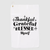 感謝と感謝と感謝賛美のきらめく贈 ゴルフタオル (正面)