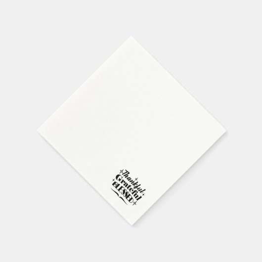 感謝と感謝と感謝賛美のきらめく贈 スタンダードカクテルナプキン (角)