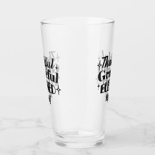 感謝と感謝と感謝賛美のきらめく贈 タンブラーグラス (右)