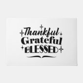 感謝と感謝と感謝賛美のきらめく贈 ドアマット (正面)