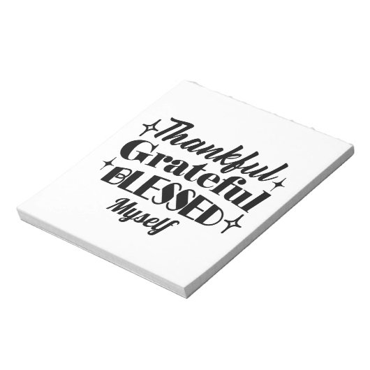 感謝と感謝と感謝賛美のきらめく贈 ノートパッド (回転)