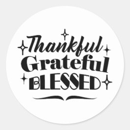 感謝と感謝と感謝賛美のきらめく贈 ラウンドシール