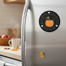 感謝と感謝と秋賛美のフォークアート マグネット