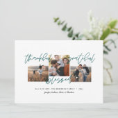 感謝と感謝と賛美すミニマルモダンの写真 案内状 (スタンド正面)