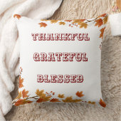 感謝と感謝と賛美す：居心地の良い紅葉 クッション (ブランケット)