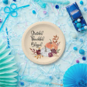 感謝と感謝と賛美のパーソナライズされたプレート ペーパープレート (パーティー)