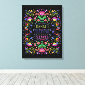感謝と感謝と賛美、 |このカスタマイズアート キャンバスプリント (インサイチュ (ウッドフロア))