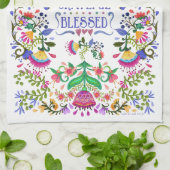 感謝と感謝と賛美、 | フォークアートフラワー キッチンタオル (折り畳み)