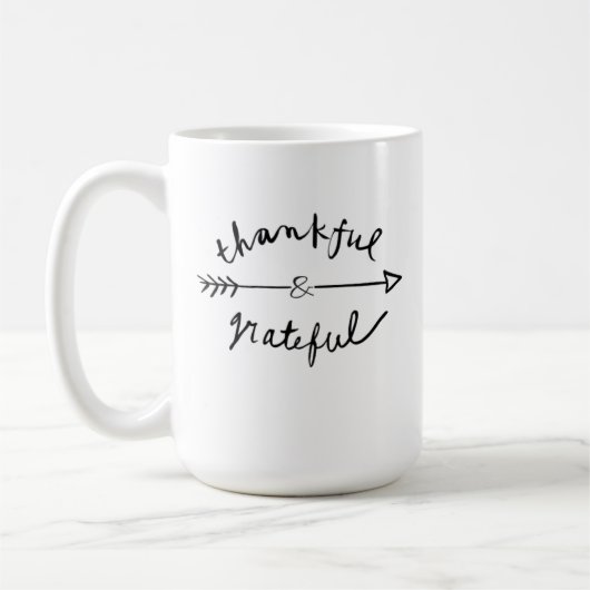 感謝と感謝のコーヒーマグ コーヒーマグカップ (左)