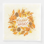 感謝と感謝のディナーナプキン (正面)
