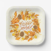 感謝と感謝のパーティープレート ペーパープレート (正面)