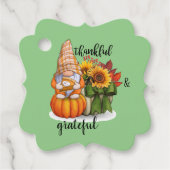 感謝と感謝のメッセージカード フェイバータグ (正面)