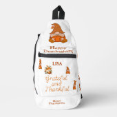 感謝と感謝の名前モノグラム | スリングバッグ (正面)