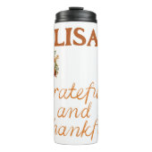 感謝と感謝の名前モノグラム | タンブラー (正面)