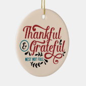感謝と感謝の巣が一杯ではない – 空の巣 セラミックオーナメント (右)