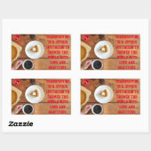 感謝と感謝の引用文 長方形シール (シート)