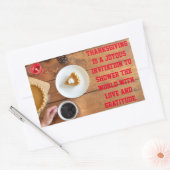 感謝と感謝の引用文 長方形シール (封筒)