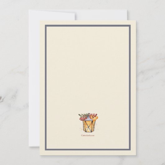 感謝と感謝の感謝祭 招待状 (裏面)