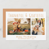 感謝と感謝の手書き感謝感謝 シーズンカード (正面/裏面)