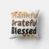 感謝と感謝の気持ちを持った幸福な感謝賛美の気持ち。 クッション (裏面)