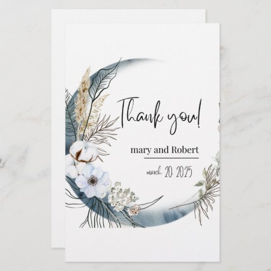 感謝と感謝の気持ちを表そう 便箋 (正面/裏面)