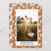 感謝と感謝の気持ち賛美を表す家族写真カード 案内状 (正面/裏面)