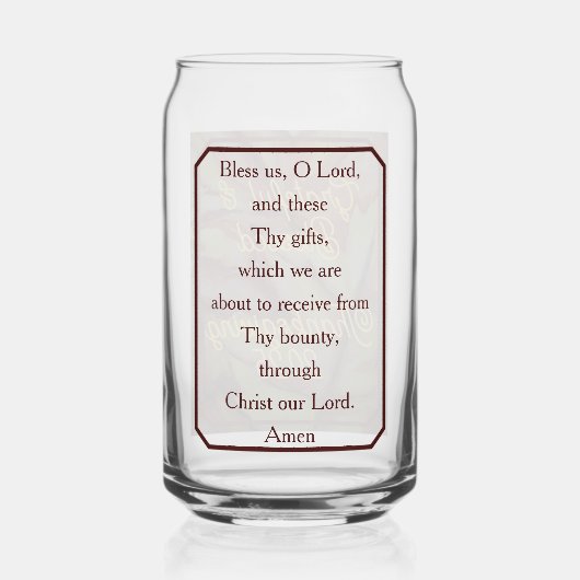 感謝と感謝祭賛美飲み物用品 ガラス缶 (正面)