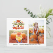 感謝と感謝祭賛美2枚の写真 シーズンカード (スタンド正面)