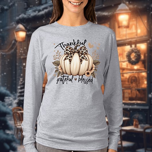 感謝と感謝賛美と長袖Tシャツ Tシャツ