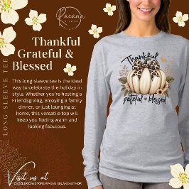 感謝と感謝賛美と長袖Tシャツ Tシャツ