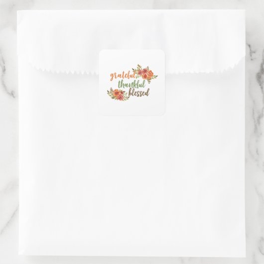 感謝と感謝賛美と スクエアシール (バッグ)