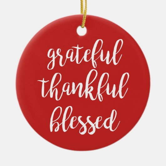 感謝と感謝賛美と セラミックオーナメント (正面)