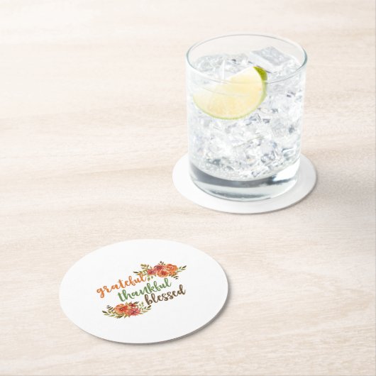 感謝と感謝賛美と ラウンドペーパーコースター (インサイチュ)