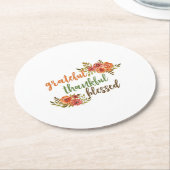 感謝と感謝賛美と ラウンドペーパーコースター (アングル)