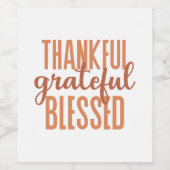 感謝と感謝賛美と ワインラベル (シングルラベル)