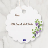 感謝と感謝賛美のギフトのラベル フェイバータグ (裏面)