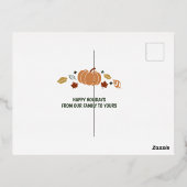 感謝と感謝賛美のフォトカード 箔シーズンポストカード (裏面)