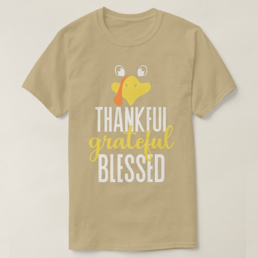 感謝と感謝賛美の気持ちを持つ家族の男性 Tシャツ (デザイン正面)