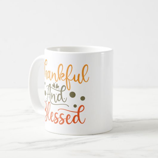 感謝と感謝賛美の気持ち コーヒーマグカップ (正面左)