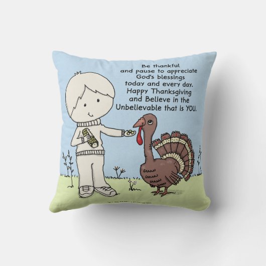 感謝と感謝 クッション (裏面)