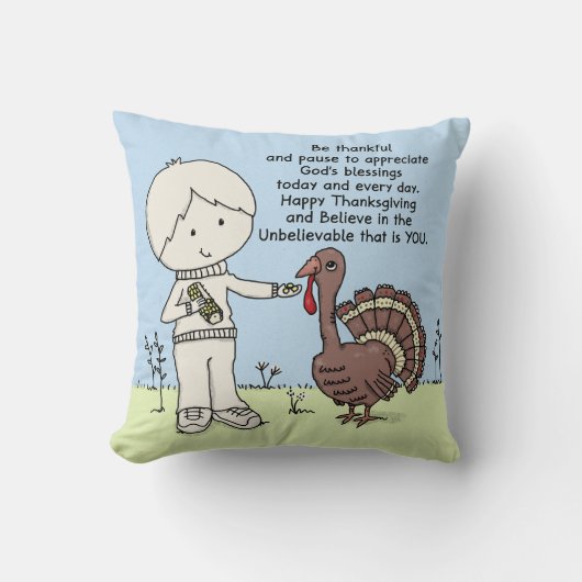 感謝と感謝 クッション (正面)