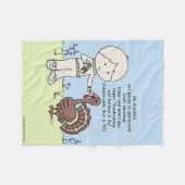 感謝と感謝 フリースブランケット (正面(横))