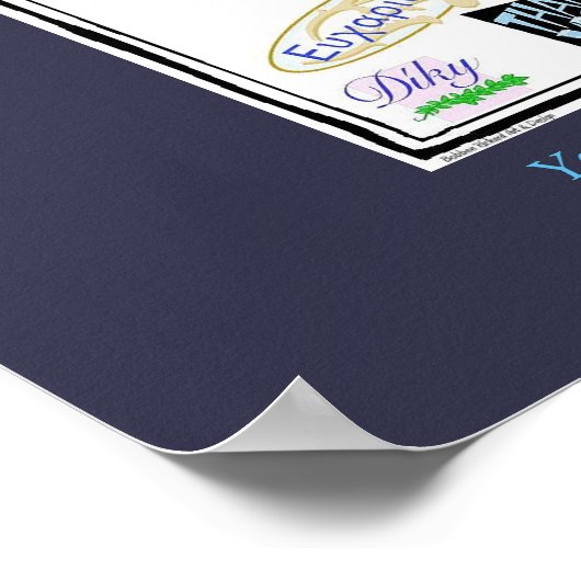 感謝と感謝 ポスター (角)