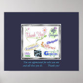 感謝と感謝 ポスター (正面)